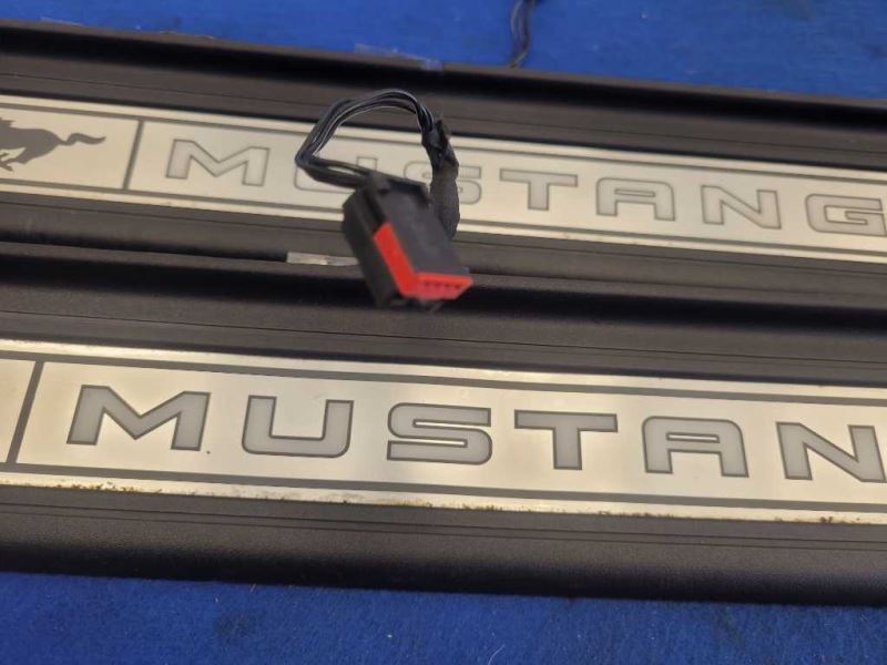2015-2023 Ford Mustang GT S550 Pair Door Sill Plates Lighted Scuff 2489 - The Parts Farm