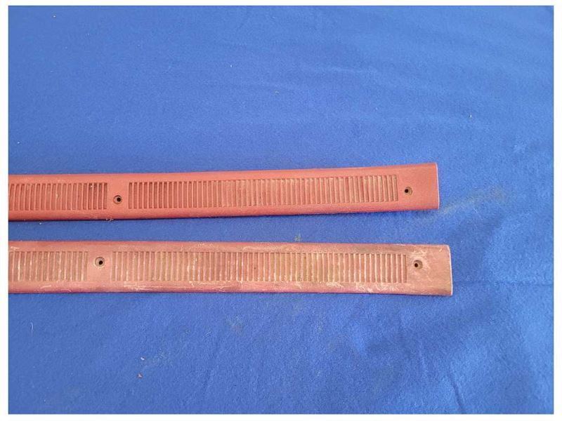 1987-1993 Ford Mustang GT LX 5.0L Pair of Door Sill Scuff Plates Red Trim 2298 - The Parts Farm