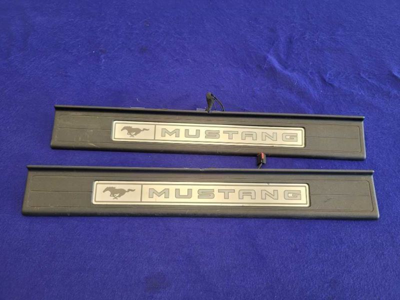 2015-2023 Ford Mustang GT S550 Pair of Lighted Door Sill Scuff Plates 2346 - The Parts Farm