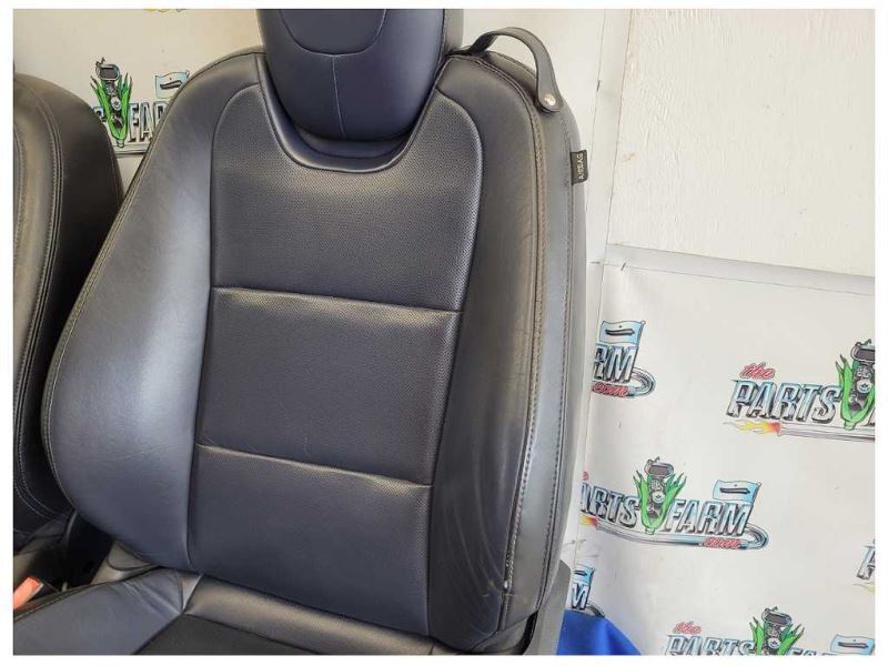 2012-2015 Chevrolet Camaro SS Convertible Set Seats Bucket Leather Blue 2582 - The Parts Farm