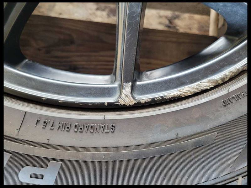 2011-2014 Ford Mustang GT 3 Drag Wheel 18x8 Black Spoke Painted Tire Scuffs - The Parts Farm
