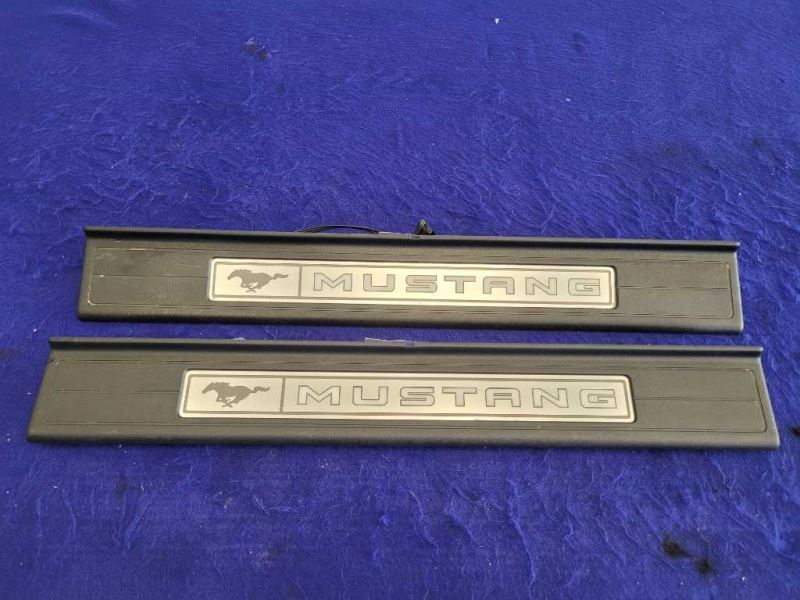 2015-2023 Ford Mustang GT S550 Pair Door Sill Plates Scuff Lighted Panel 2387 - The Parts Farm