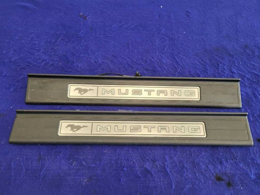 2015-2023 Ford Mustang GT S550 Pair Door Sill Plates Scuff Lighted Panel 2387 - The Parts Farm