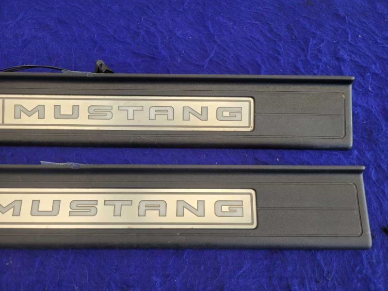 2015-2023 Ford Mustang GT S550 Pair Door Sill Plates Scuff Lighted Panel 2387 - The Parts Farm