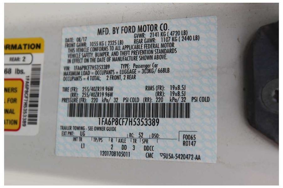 2015 2016 2017 Ford Mustang GT Upper Radiator Cover Shroud Sight Shield - The Parts Farm