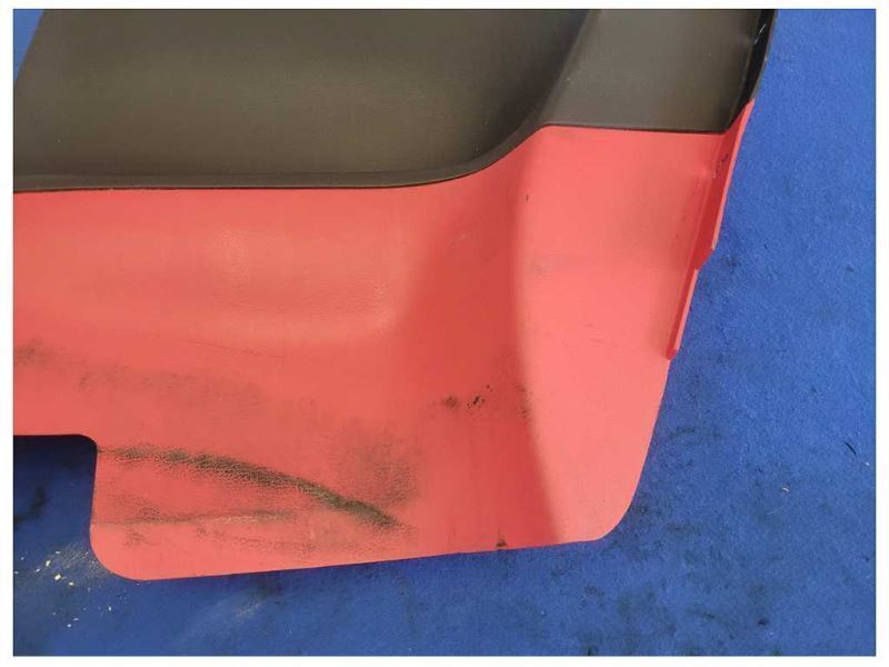 1994-1998 Ford Mustang GT Coupe Passenger Rear Quarter Plastic Trim Red Black - The Parts Farm
