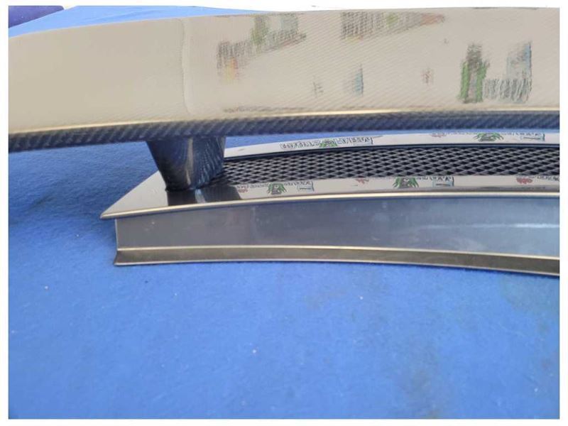 2014 Audi R8 V10 Coupe Rear Carbon Fiber Spoiler Wing Mount *Cracked* 2136 - The Parts Farm