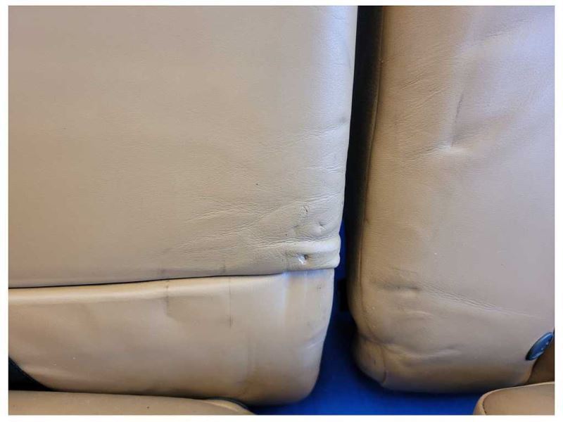 2004-2006 Porsche Cayenne Turbo 4.5L Rear Seat Fold Up Tan Upper Lower 2137 - The Parts Farm