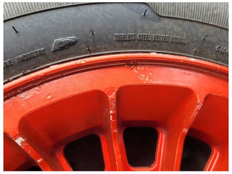 1987-1993 Ford Mustang GT 5.0L Wheel 15x7 Scuffs Tire Paint Red 2299 - The Parts Farm