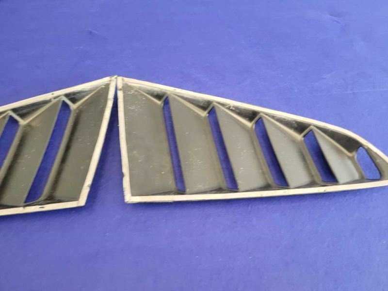 2015-2022 Ford Mustang GT S550 Rear Quarter Windows Louvers Covers 2374 - The Parts Farm