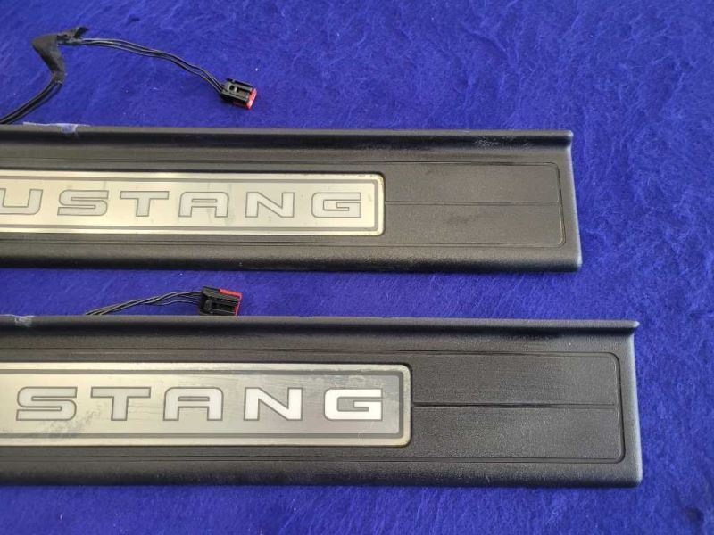 2015-2023 Ford Mustang GT S550 Pair Door Sill Plates Scuff Lighted Panel 2321 - The Parts Farm