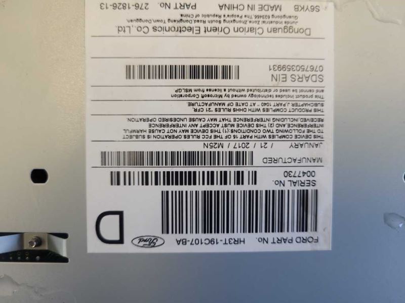 2017 Ford Mustang GT S550 Audio Equipment Radio Receiver Disc 2504 - The Parts Farm