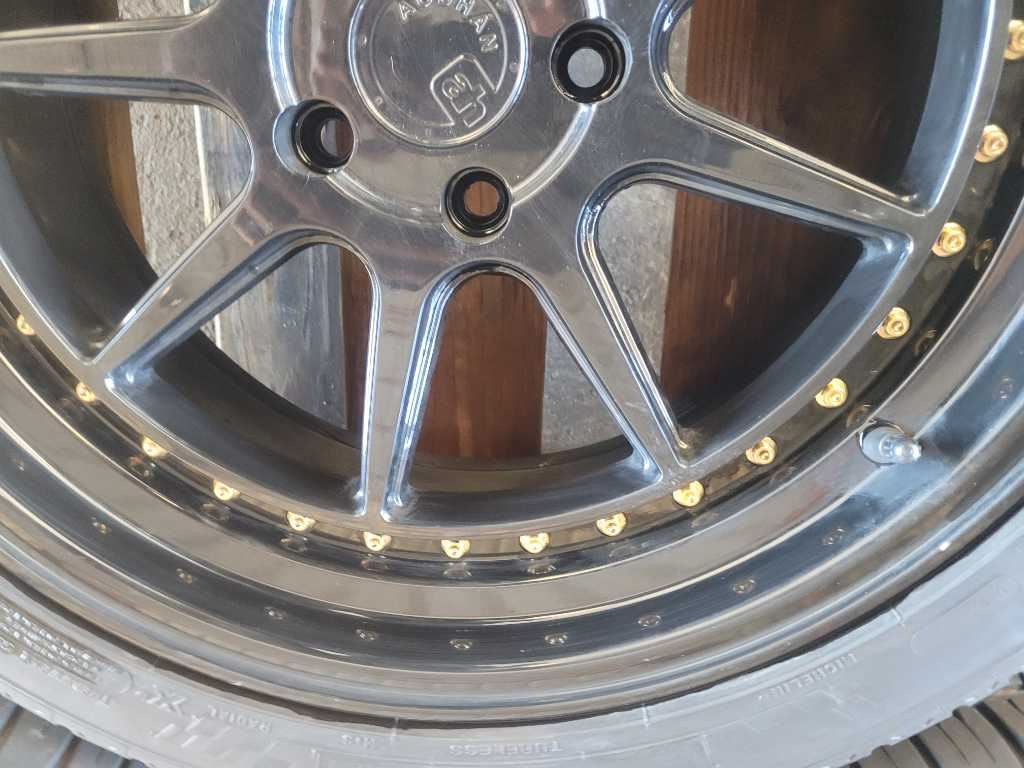 2015-2023 Ford Mustang GT S550 3 Aodhan Wheels 19x8.5 Black Spoke Tire 2638 - The Parts Farm