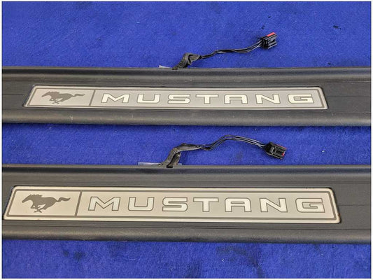 2015-2023 Ford Mustang GT S550 Pair Door Sill Plates Lighted Scuff 2826