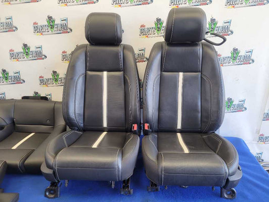 2013-2014 Ford Mustang GT Set Seats Leather Convertible Leather Black 2633