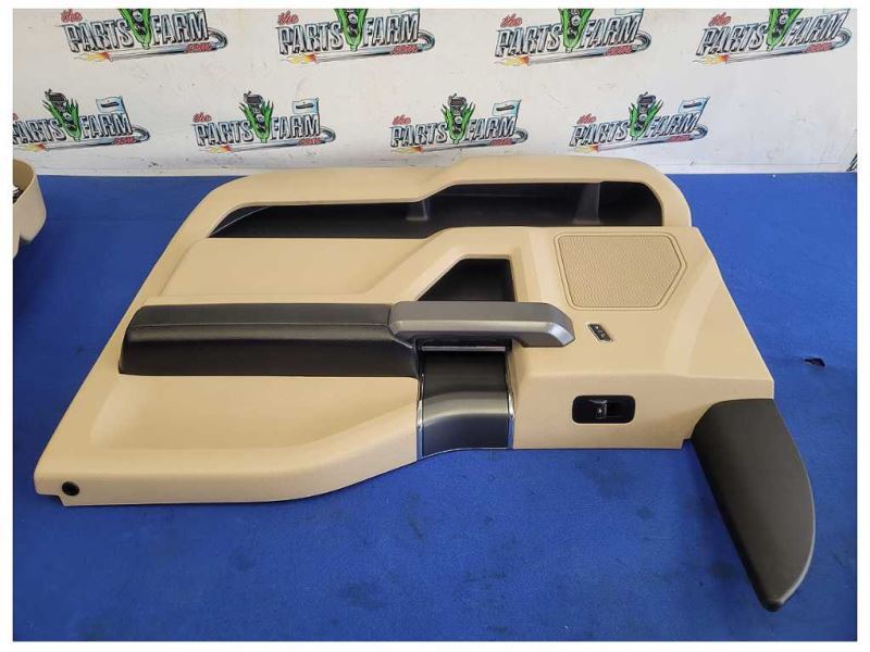 2015-2017 Ford F150 F-150 Pickup Truck Set Door Panels Beige Black Crew Cab 2615 - The Parts Farm