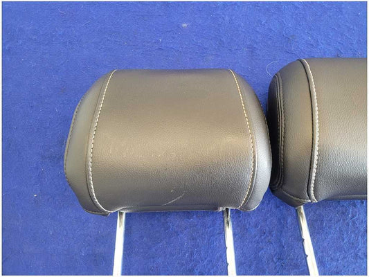 2011-2014 Ford Mustang Front Convertible Leather Headrest White Stitching 2901