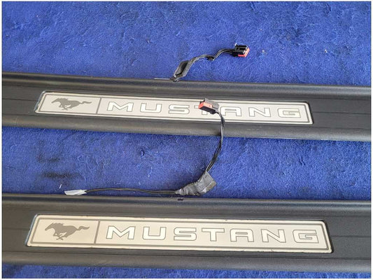 2015-2023 Ford Mustang GT S550 Pair Door Sill Plates Lighted Scuff 2900