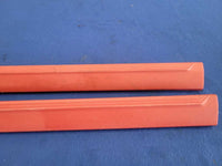 1994-1998 Ford Mustang GT Convertible Pair Door Sill Scuff Plates Red 2631 - The Parts Farm