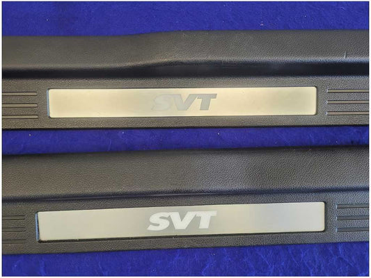 2011-2014 Ford Mustang Shelby GT500 SVT Pair Door Sill Plates Scuff Light 2710