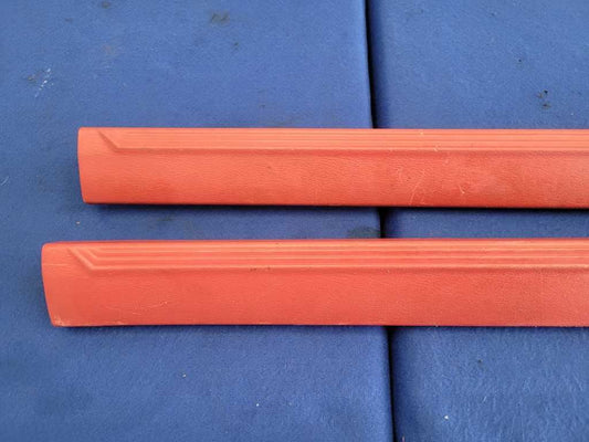 1994-1998 Ford Mustang GT Convertible Pair Door Sill Scuff Plates Red 2631