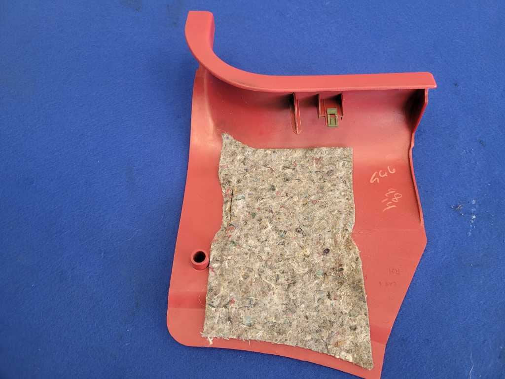 1994-1998 Ford Mustang GT Cobra Passenger RH Lower Kick Panel Trim Red 2631 - The Parts Farm
