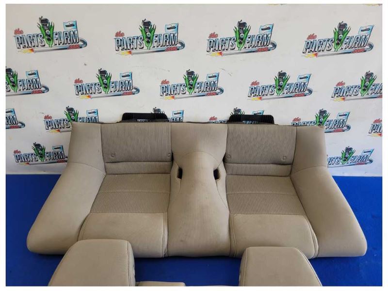 2011-2014 Ford Mustang GT Rear Coupe Seats Cloth Beige Back 2605 - The Parts Farm