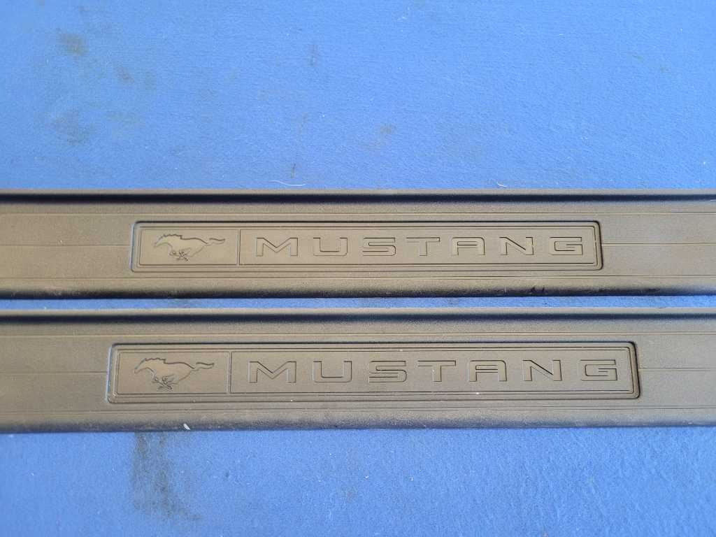 2015-2023 Ford Mustang EcoBoost Pair Door Sill Plates Non Lighted Scuff 2652 - The Parts Farm