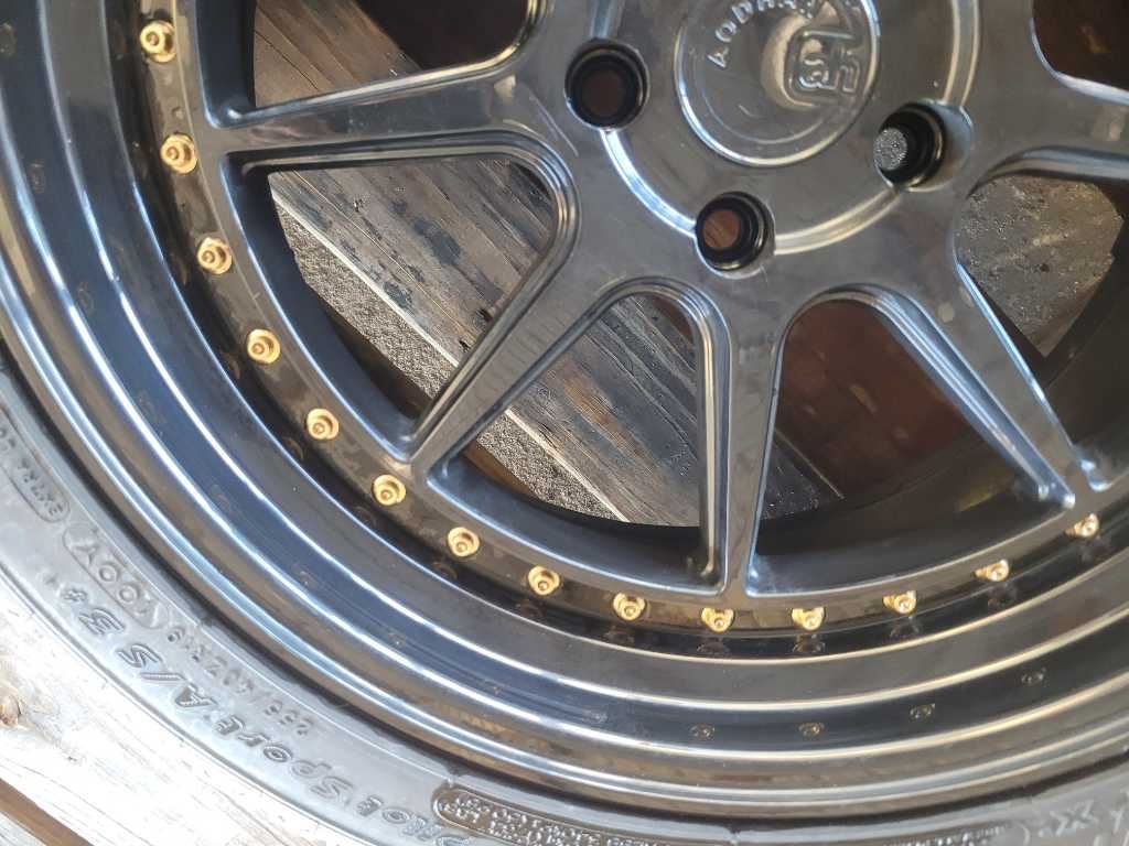 2015-2023 Ford Mustang GT S550 3 Aodhan Wheels 19x8.5 Black Spoke Tire 2638 - The Parts Farm