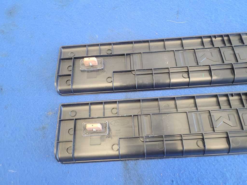 2015-2023 Ford Mustang EcoBoost Pair Door Sill Plates Non Lighted Scuff 2652 - The Parts Farm