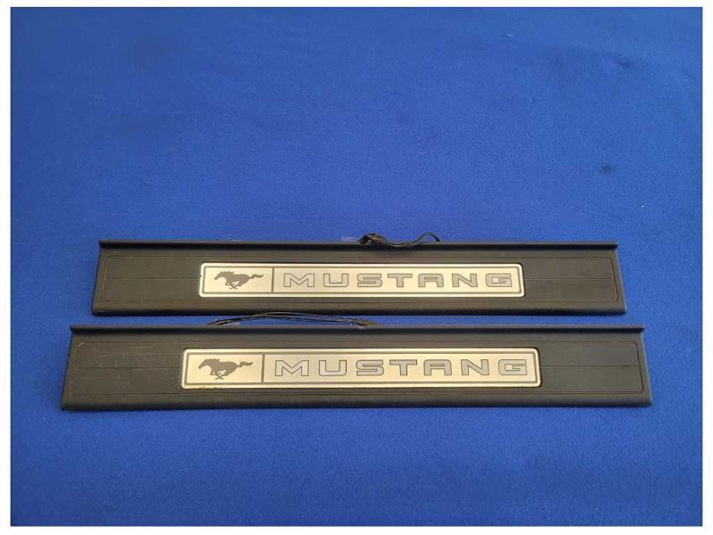 2015-2023 Ford Mustang GT S550 Pair Door Sill Plates Lighted Scuff 2610 - The Parts Farm