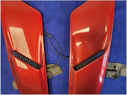 2015-2017 Ford Mustang GT S550 Pair Front Hood Scoops Air Vents Paint RR 2826
