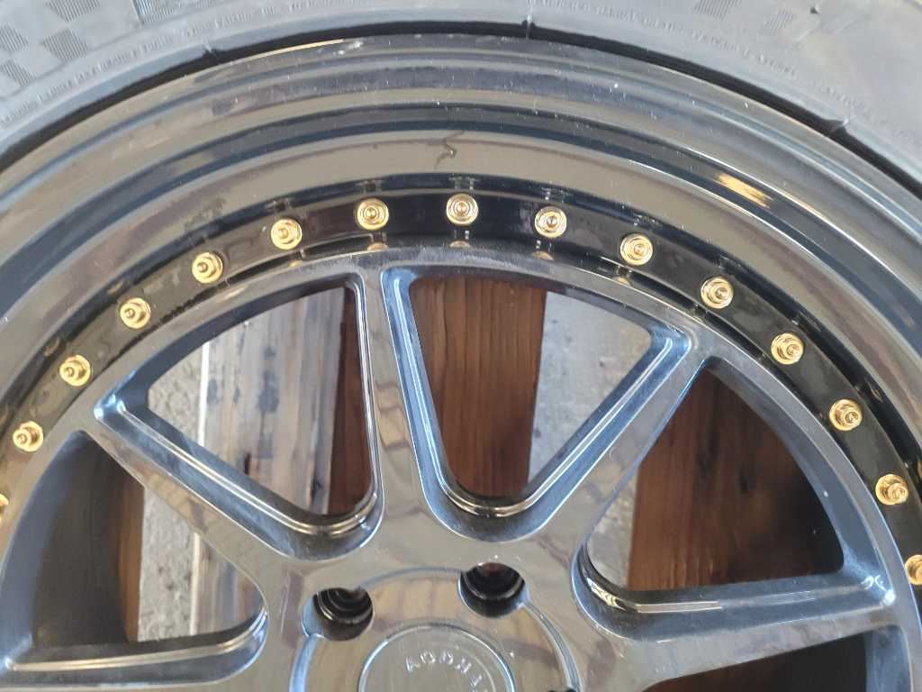 2015-2023 Ford Mustang GT S550 3 Aodhan Wheels 19x8.5 Black Spoke Tire 2638 - The Parts Farm