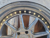 2015-2023 Ford Mustang GT S550 3 Aodhan Wheels 19x8.5 Black Spoke Tire 2638 - The Parts Farm