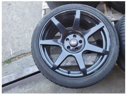 2015-2023 Ford Mustang GT SVE R350 Wheels 19x10 19x11 Spoke Black Rim *Bent 2371