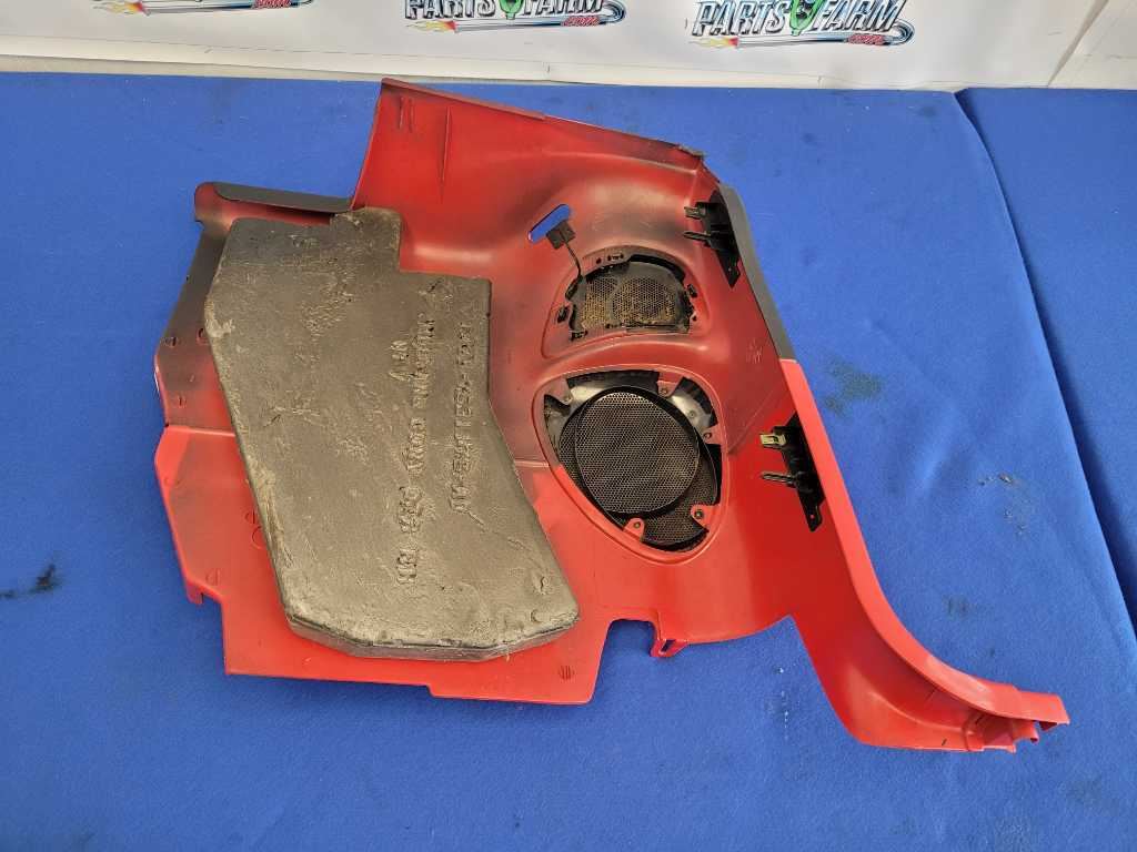 1994-1995 Ford Mustang GT Convertible Passenger Rear Quarter Trim Red 2631 - The Parts Farm