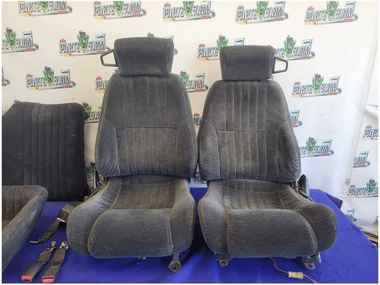 2000-2002 Pontiac Trans Am Firebird Set Cloth Seats Coupe Front Back 2679