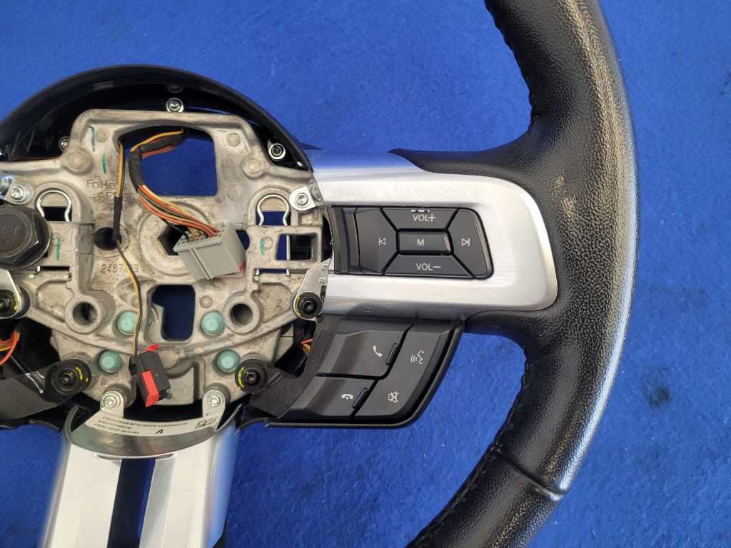 2015-2017 Ford Mustang EcoBoost S550 Steering Wheel Leather M/T Driver 2652 - The Parts Farm