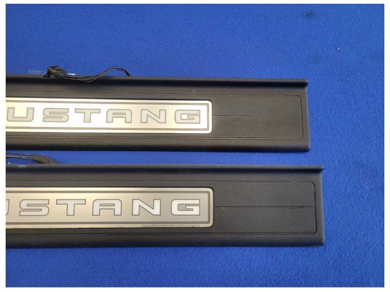 2015-2023 Ford Mustang GT S550 Pair Door Sill Plates Lighted Scuff 2610 - The Parts Farm