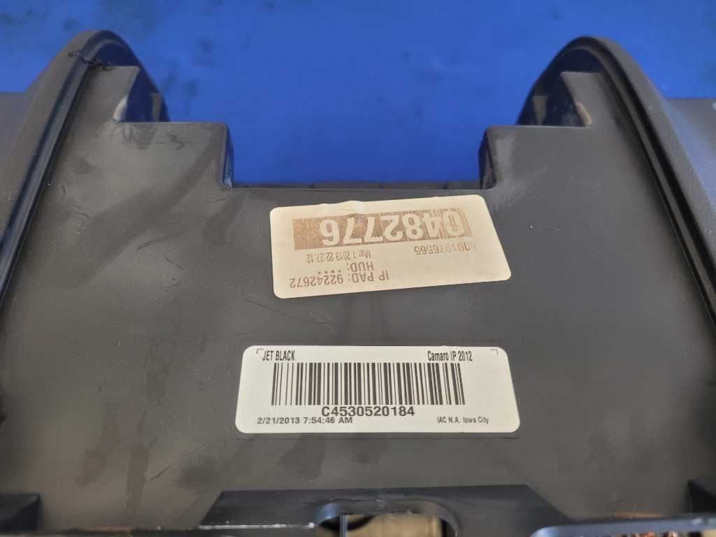 2012-2015 Chevrolet Camaro 1LE SS Dashboard Panel Front Cover Dash 2650 - The Parts Farm