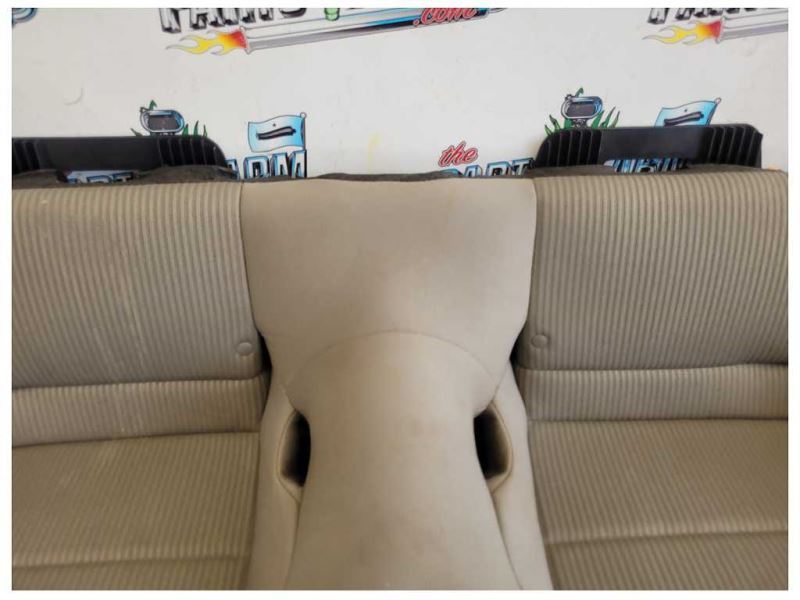 2011-2014 Ford Mustang GT Rear Coupe Seats Cloth Beige Back 2605 - The Parts Farm