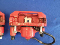 1994-1995 Ford Mustang GT 5.0L Pair Front Brake Calipers Pads Paint Red 2614 - The Parts Farm
