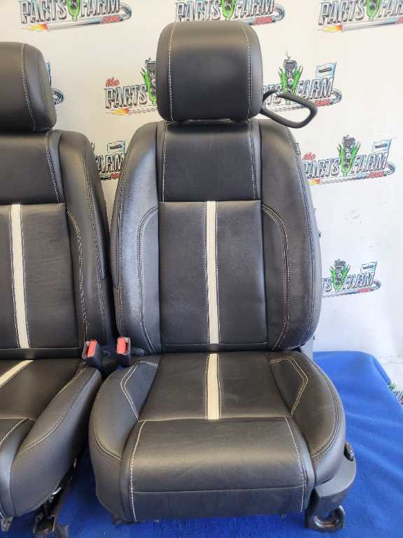2013-2014 Ford Mustang GT Set Seats Leather Convertible Leather Black 2633 - The Parts Farm