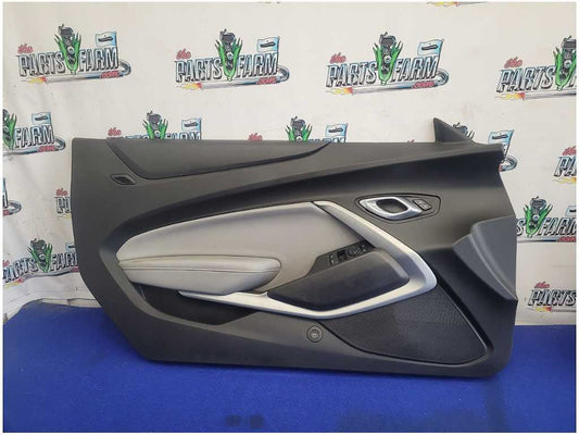 2016-2024 Chevrolet Camaro SS Coupe Pair Front Door Panels Silver Insert 2858