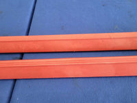 1994-1998 Ford Mustang GT Convertible Pair Door Sill Scuff Plates Red 2631 - The Parts Farm