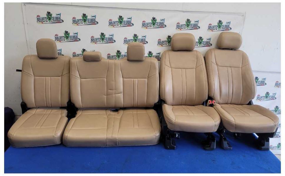 2015-2017 Ford F150 F-150 Truck Set Seats Beige Bucket Covers Crew Cab 2615 - The Parts Farm