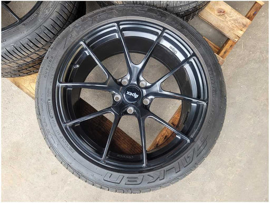 2010-2015 Chevrolet Camaro 3 Apex Wheels 19x9.5 19x11 Black Rim Forged 2775