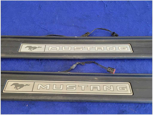 2015-2023 Ford Mustang GT S550 Pair Lighted Door Sill Plates Scuff Lower 2781