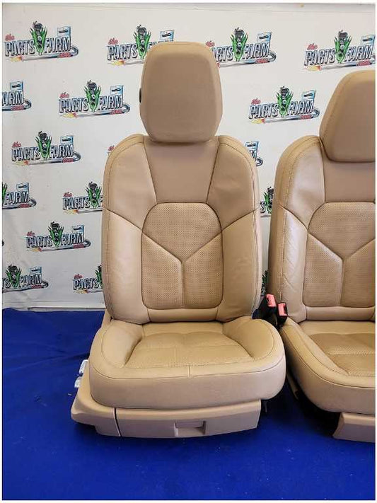 2015-2018 Porsche Cayenne Beige Set Seat Leather Bucket Front Rear 2579