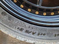 2015-2023 Ford Mustang GT S550 3 Aodhan Wheels 19x8.5 Black Spoke Tire 2638 - The Parts Farm
